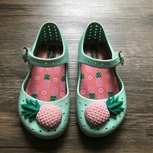 Mini Melissa Pineapple 🍍 green pistachio shoes